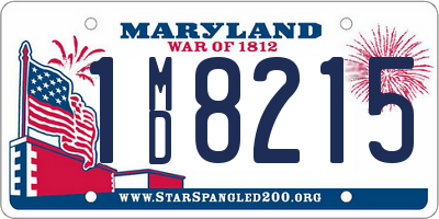 MD license plate 1MD8215