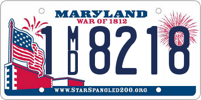 MD license plate 1MD8218