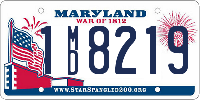 MD license plate 1MD8219