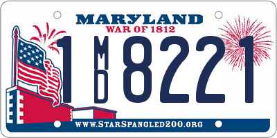 MD license plate 1MD8221