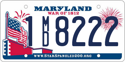 MD license plate 1MD8222