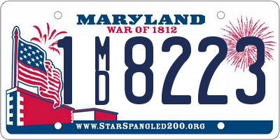 MD license plate 1MD8223