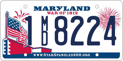 MD license plate 1MD8224