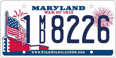 MD license plate 1MD8226