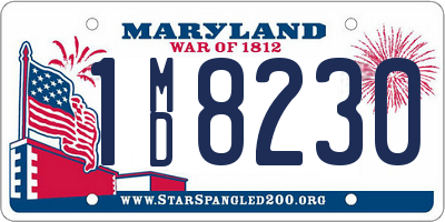 MD license plate 1MD8230