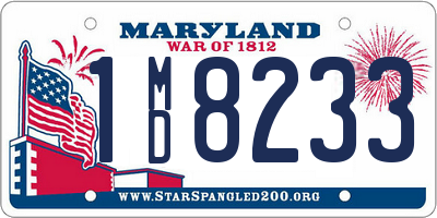 MD license plate 1MD8233