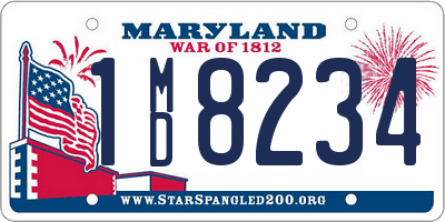 MD license plate 1MD8234