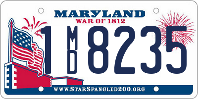 MD license plate 1MD8235