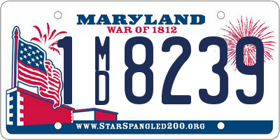 MD license plate 1MD8239