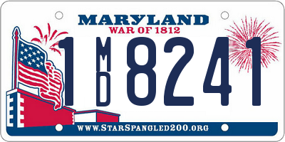 MD license plate 1MD8241