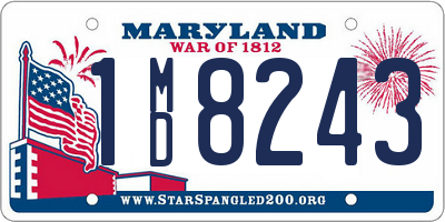 MD license plate 1MD8243