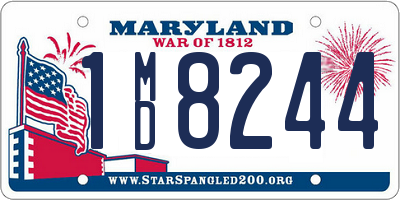 MD license plate 1MD8244