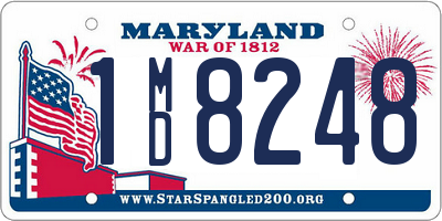 MD license plate 1MD8248