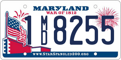 MD license plate 1MD8255