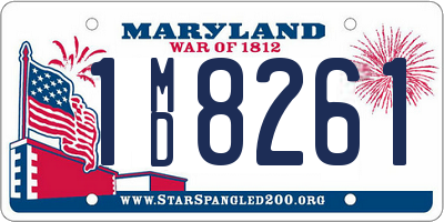 MD license plate 1MD8261