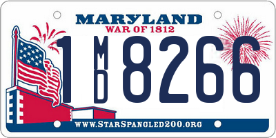 MD license plate 1MD8266