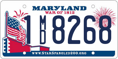 MD license plate 1MD8268