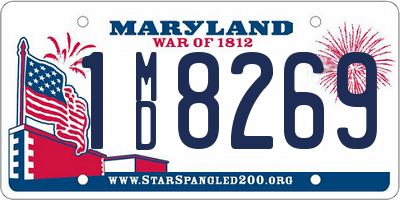 MD license plate 1MD8269