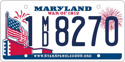 MD license plate 1MD8270