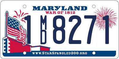 MD license plate 1MD8271