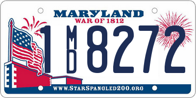 MD license plate 1MD8272