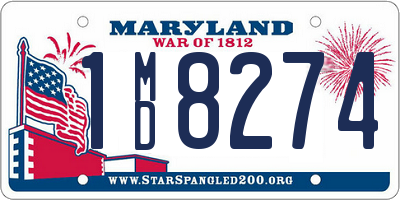 MD license plate 1MD8274