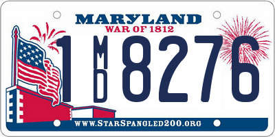 MD license plate 1MD8276