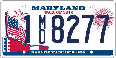 MD license plate 1MD8277