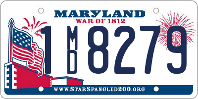 MD license plate 1MD8279