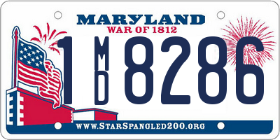 MD license plate 1MD8286