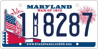 MD license plate 1MD8287