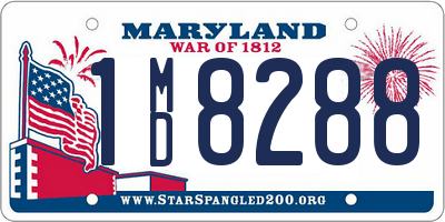 MD license plate 1MD8288