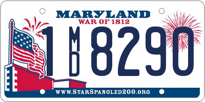 MD license plate 1MD8290