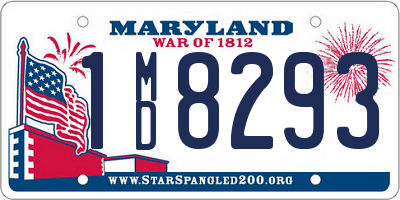 MD license plate 1MD8293