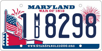 MD license plate 1MD8298