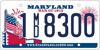 MD license plate 1MD8300