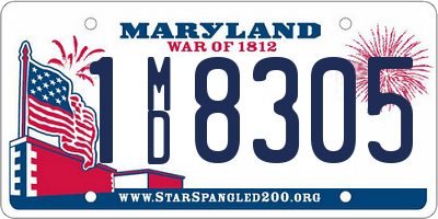 MD license plate 1MD8305