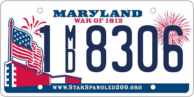 MD license plate 1MD8306