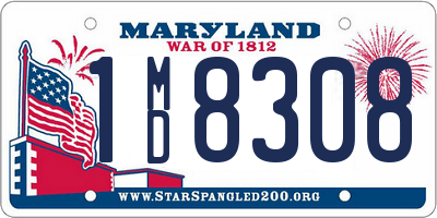 MD license plate 1MD8308