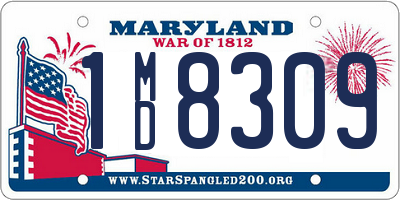 MD license plate 1MD8309