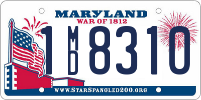 MD license plate 1MD8310