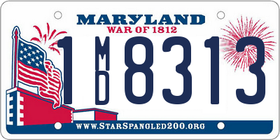 MD license plate 1MD8313