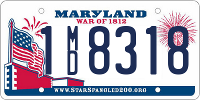 MD license plate 1MD8318