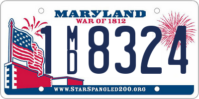 MD license plate 1MD8324