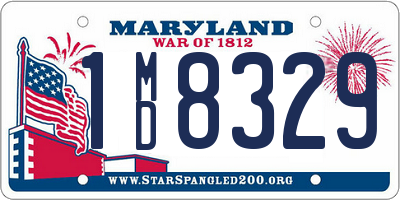 MD license plate 1MD8329