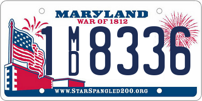 MD license plate 1MD8336