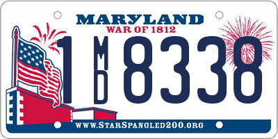 MD license plate 1MD8338