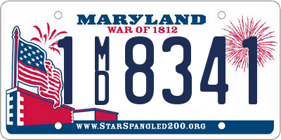 MD license plate 1MD8341