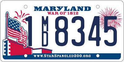 MD license plate 1MD8345