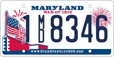 MD license plate 1MD8346